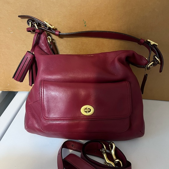 Coach Rasberry Leather Shoulder Bag - Picture 3 of 7